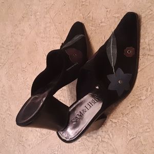 Sam & Libby Suede Leather Mule Shoes